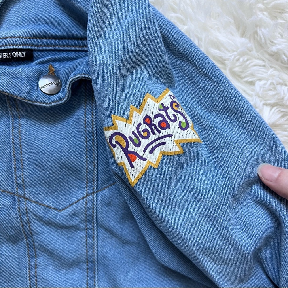 Members Only x Nickelodeon Rugrats Denim Cropped Jacket - Picture 6 of 10